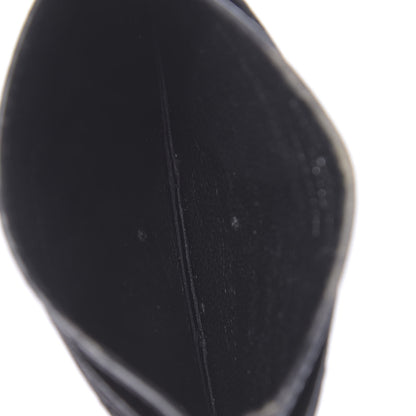 Saint Laurent Grain De Poudre Matelasse Chevron Monogram Credit Card Case Black 5 of 9