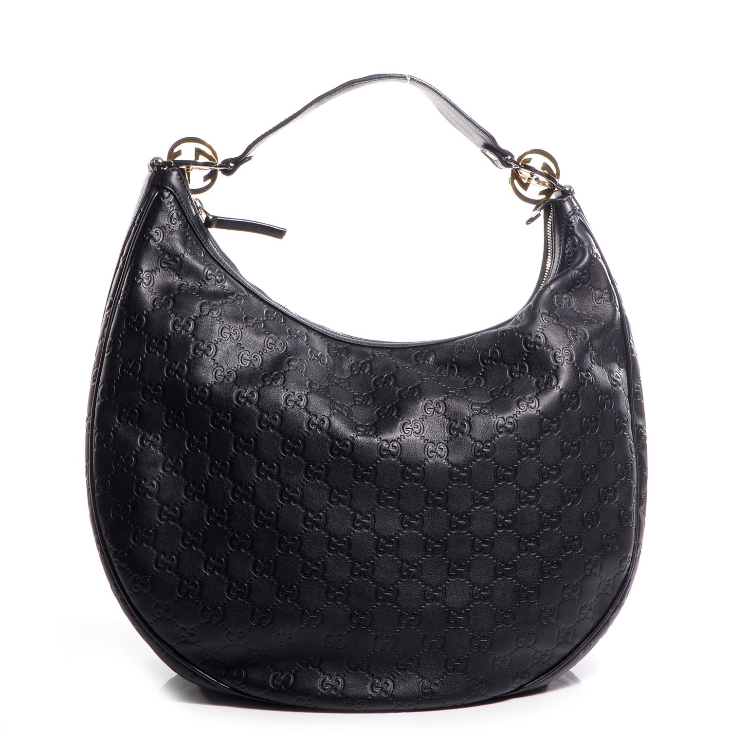 Gucci Guccissima GG Twins Large Hobo Black 1 of 7
