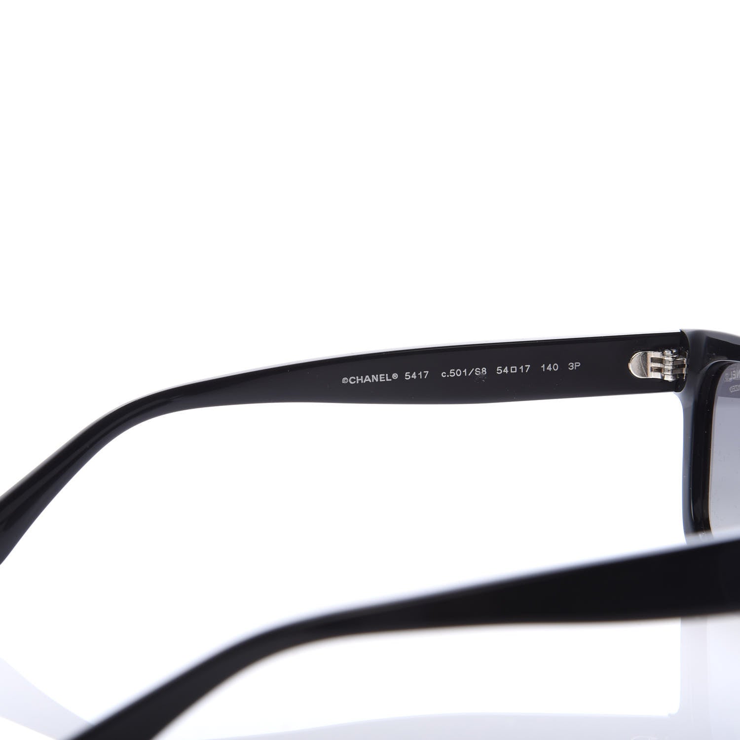 Chanel Acetate Polarized Square Sunglasses 5417 Black 5 of 9