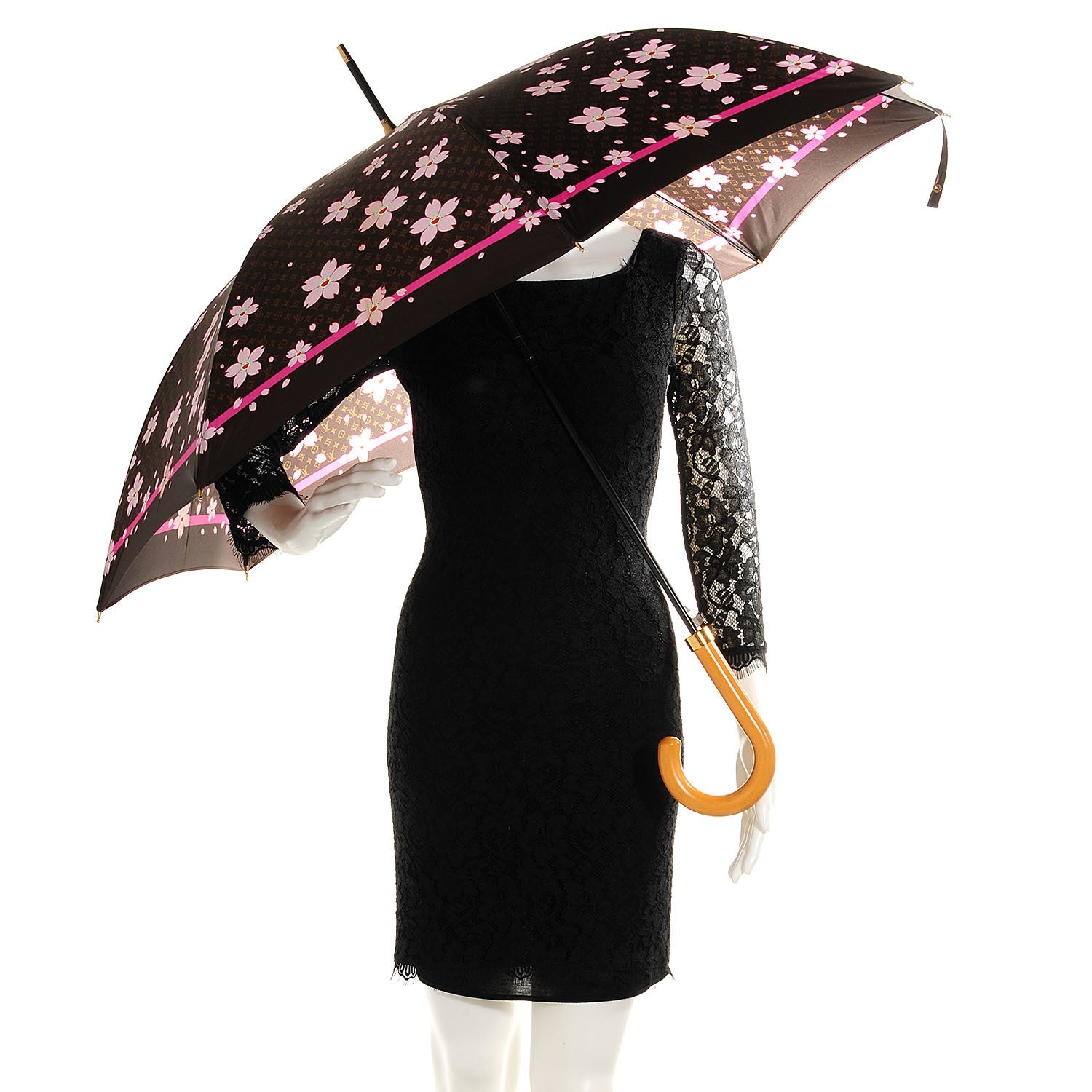 Louis Vuitton Monogram Cherry Blossom Parasol Parapluie Umbrella 2 of 7
