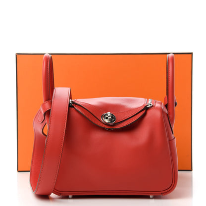 Hermes Swift Mini Lindy 20 Rouge Tomate 11 of 11