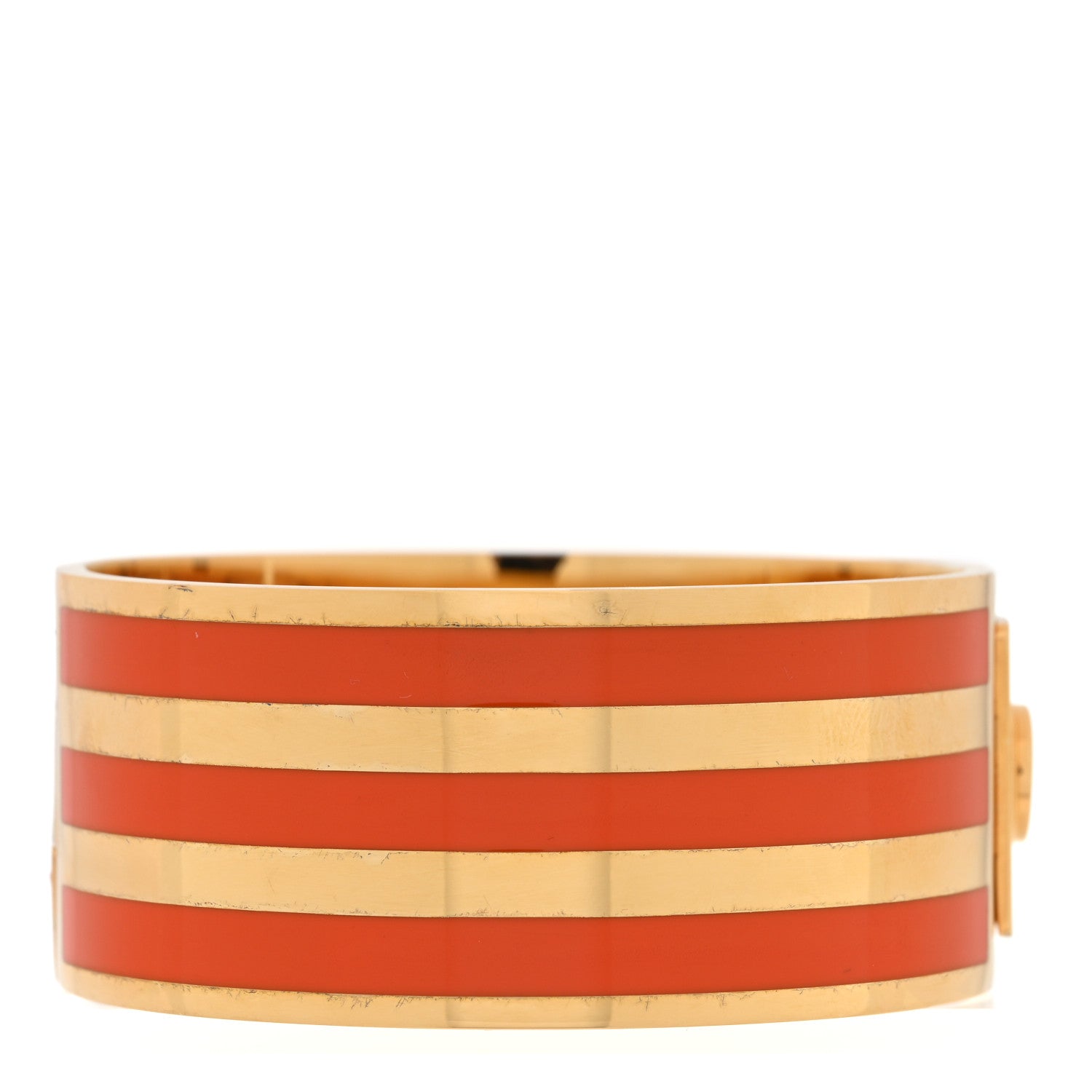 Gucci X ADIDAS Metal Enamel Cuff Bracelet S Orange 3 of 6