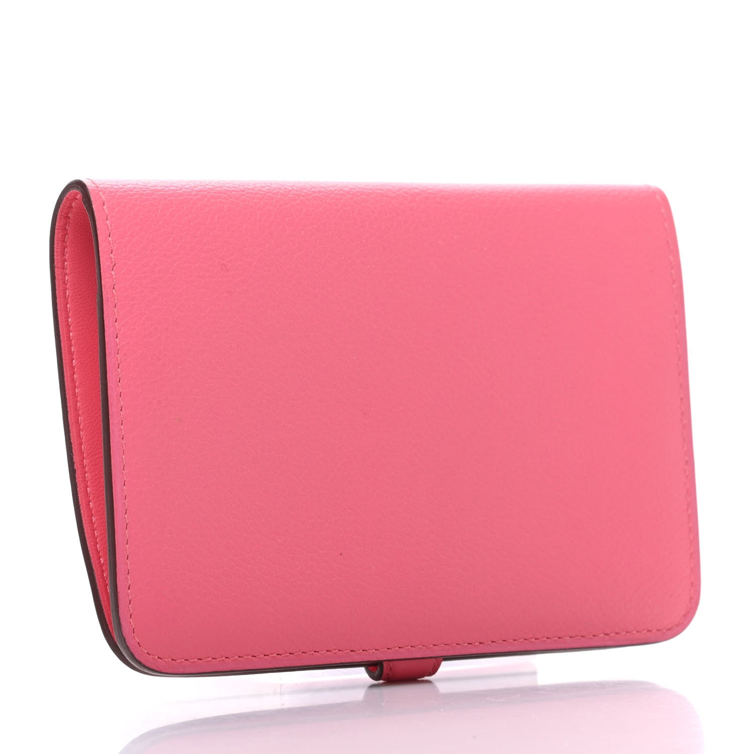 Hermes Evercolor Dogon Compact Wallet Rose Azalee 3 of 9