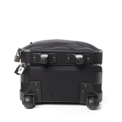 Prada Tessuto Nylon Saffiano Trolley Luggage Black 5 of 11
