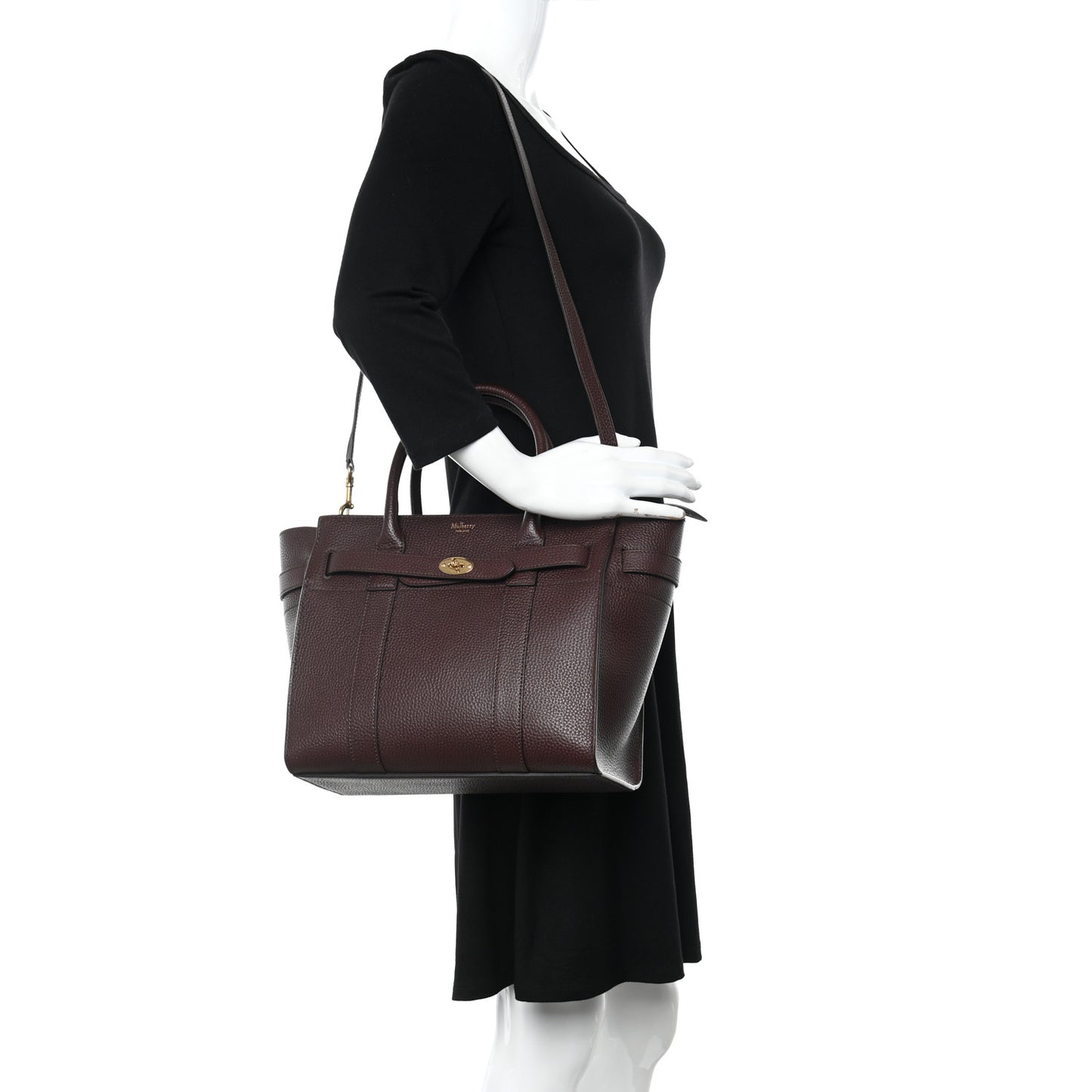 Small Classic Grain Small Zipped Bayswater Oxblood