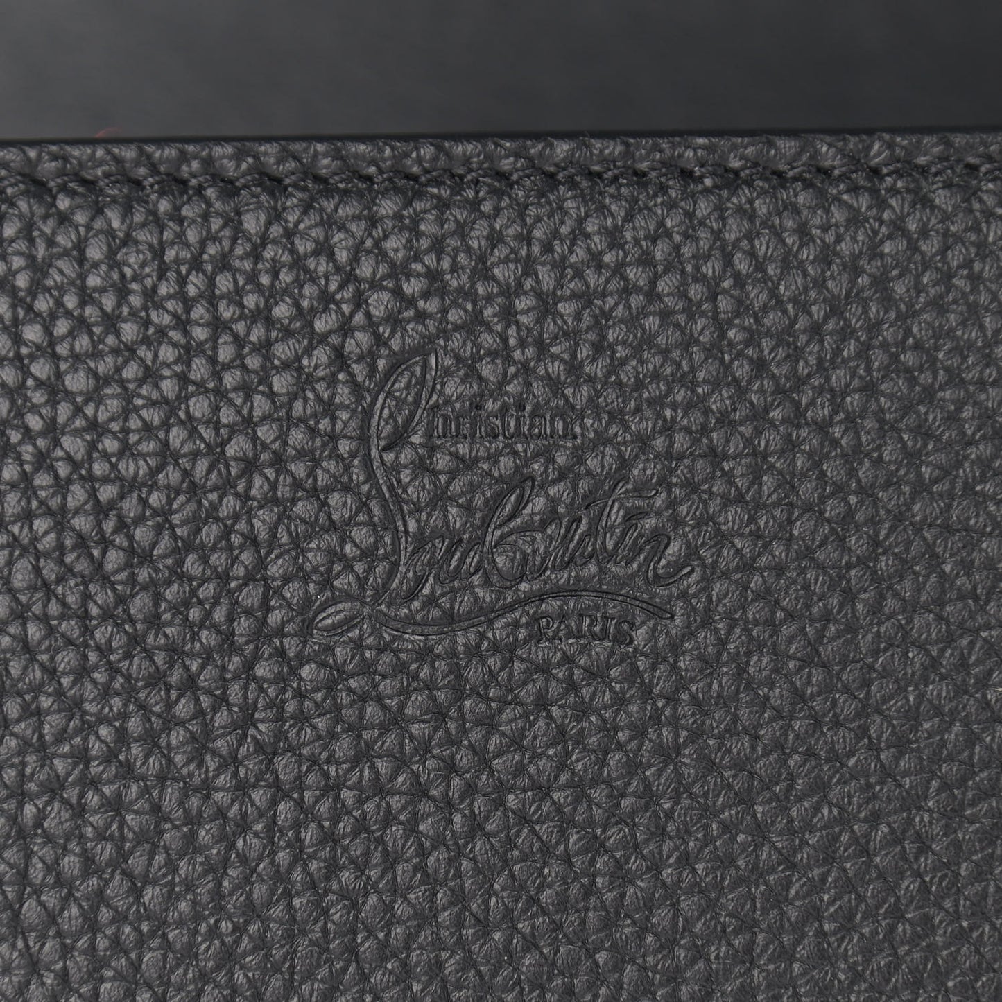Calfskin Spikes Loubinthesky Paloma Clutch Black