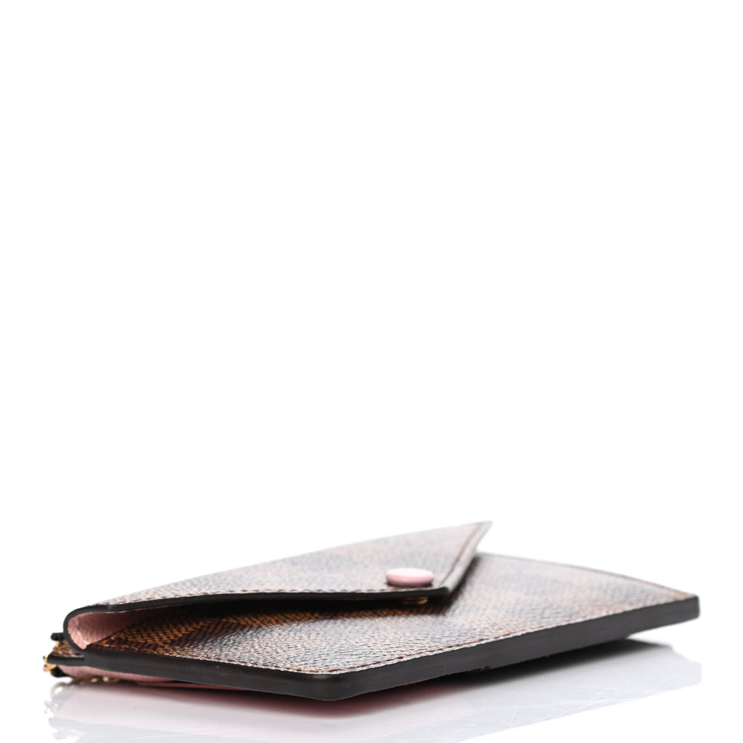 Damier Ebene Recto Verso Card Holder Rose Ballerine