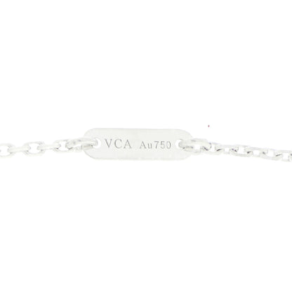 Van Cleef & Arpels 18K White Gold Diamond Sweet Alhambra Pendant Necklace 3 of 5