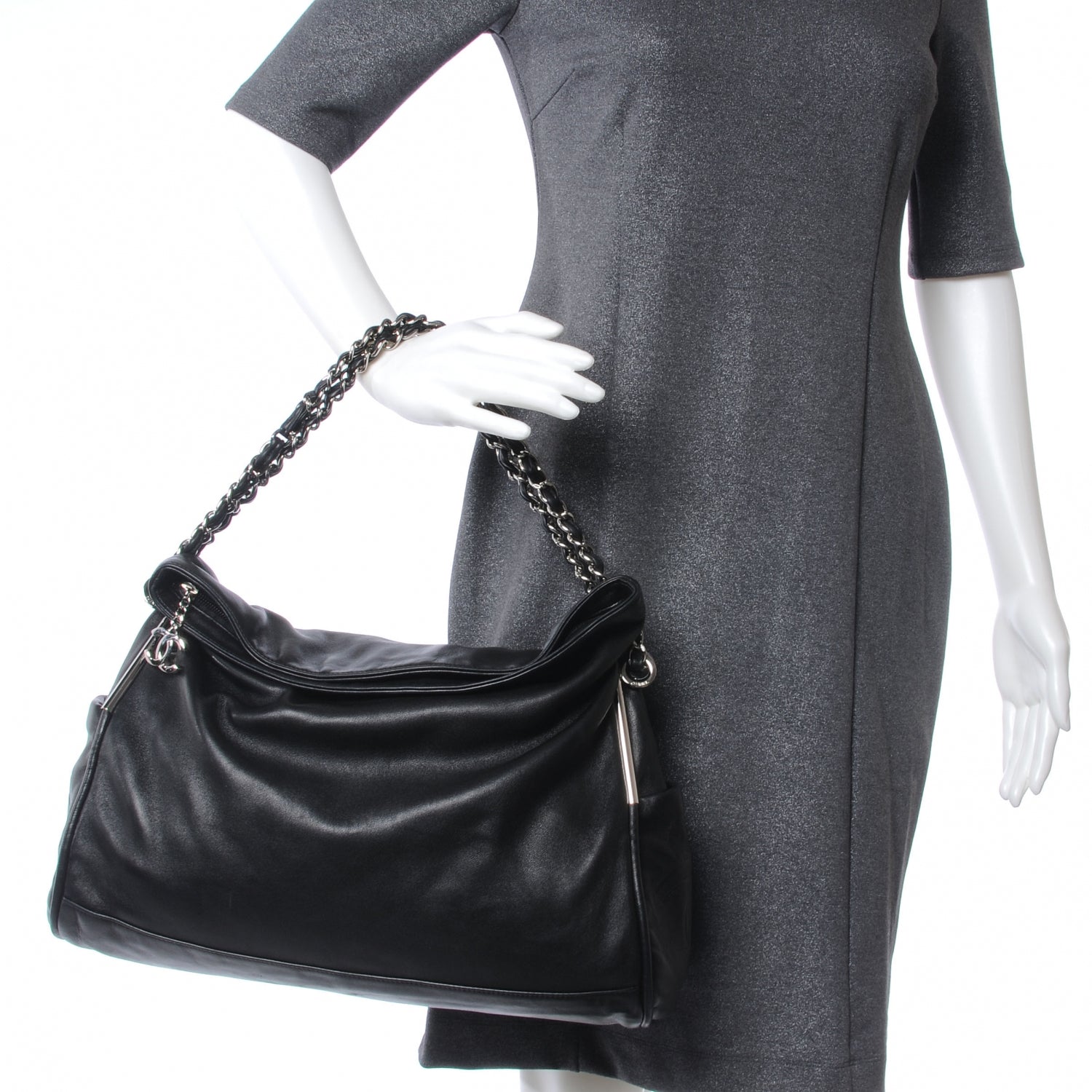 Chanel Lambskin Large Ultimate Soft Tote Black 2 of 7