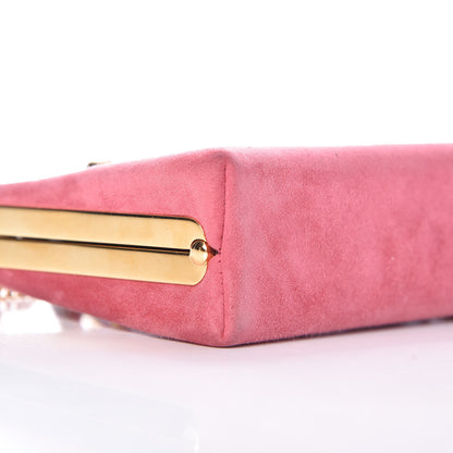 Jimmy Choo Suede Celeste Logo Clutch Pink Gold 5 of 13