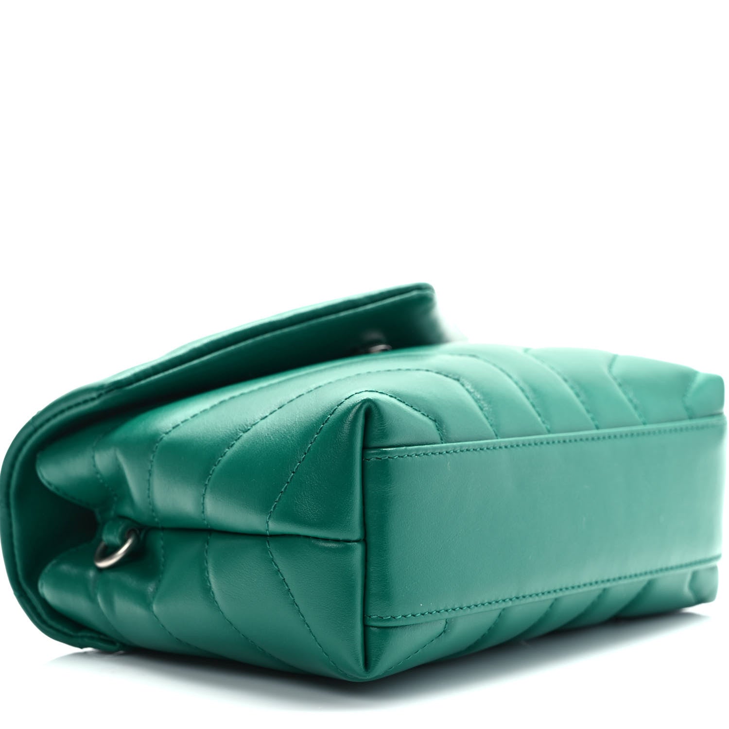 Saint Laurent Calfskin Y Quilted Monogram Toy Loulou Crossbody Bag Green Field 7 of 8