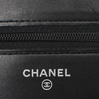 Chanel Calfskin Quilted Cambon Wallet On Chain WOC Black 5 of 9