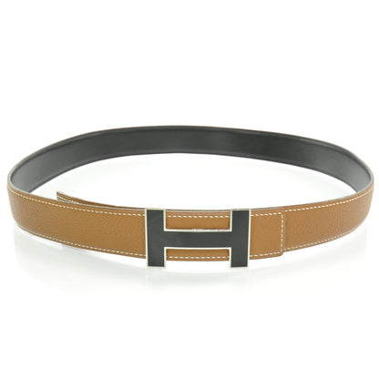 Hermes Leather Enamel H Reversible Belt 85 1 of 8