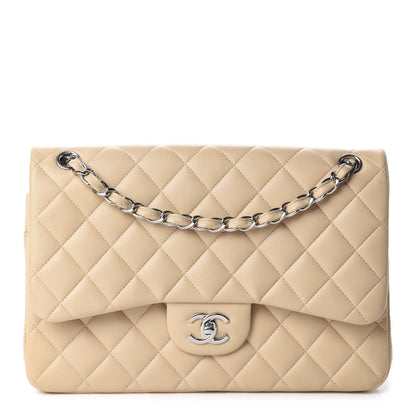 Chanel Lambskin Quilted Jumbo Double Flap Beige Clair 1 of 12
