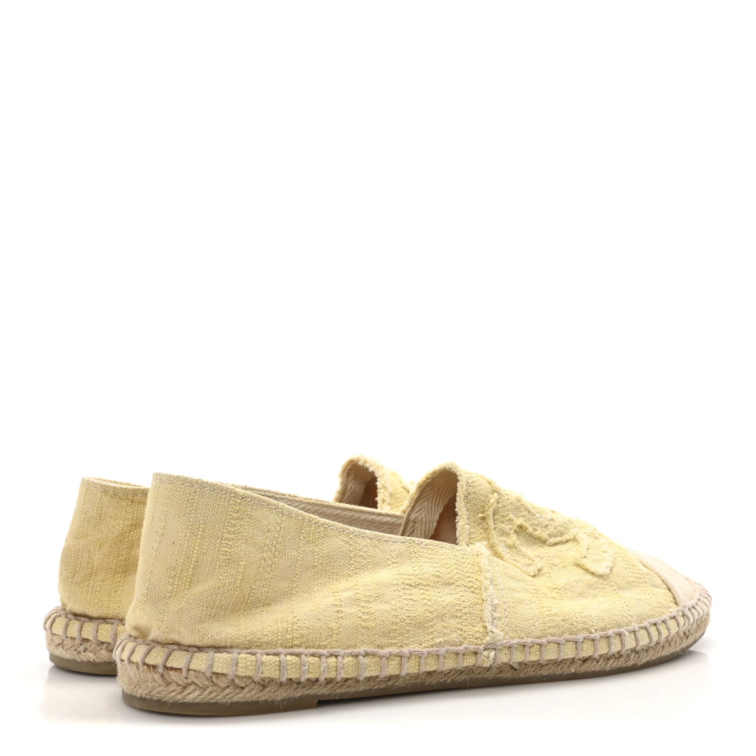 Chanel Tweed CC Espadrilles 39 Yellow 5 of 8