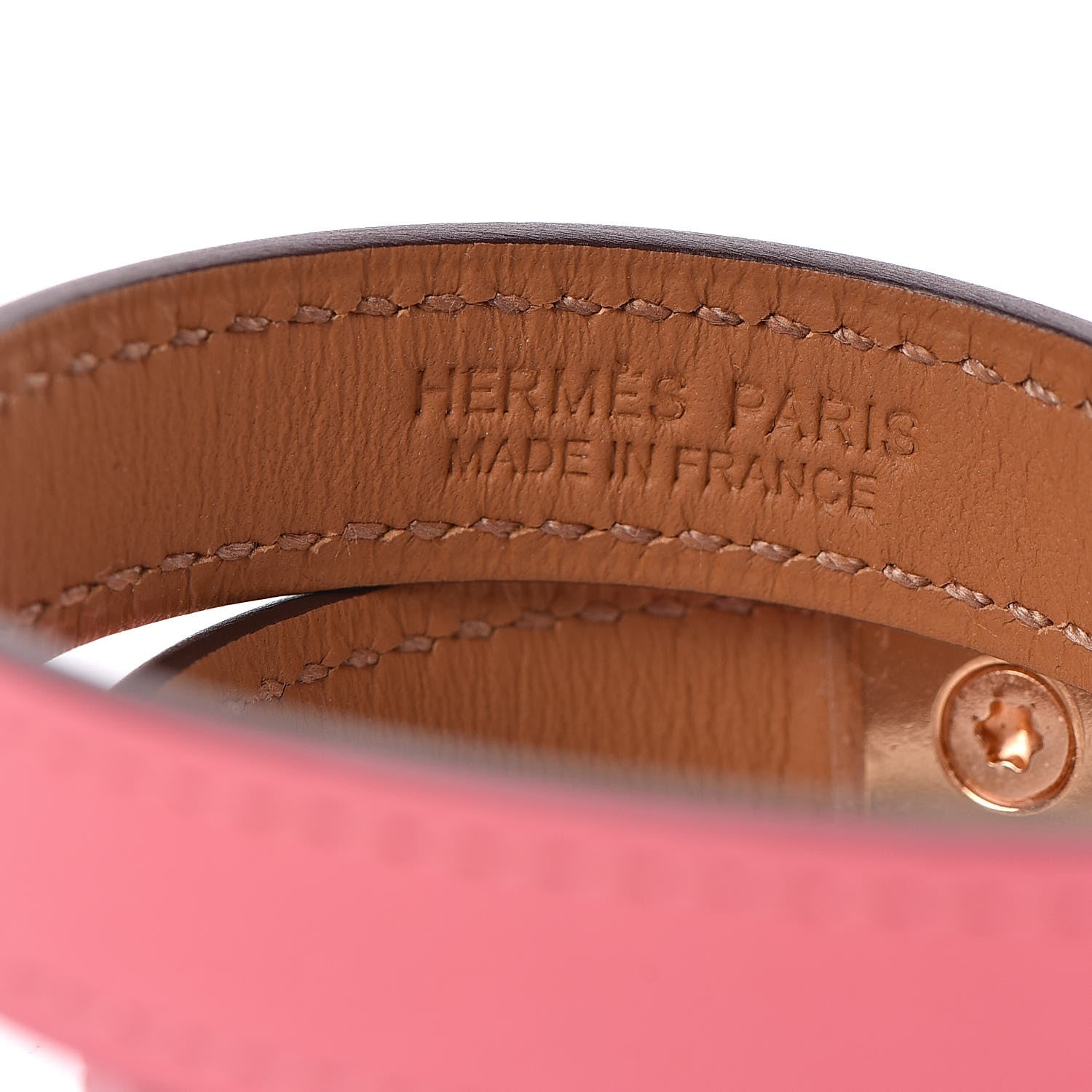 Hermes Swift Rivale Double Tour Bracelet XS Rose Azalee 4 of 7