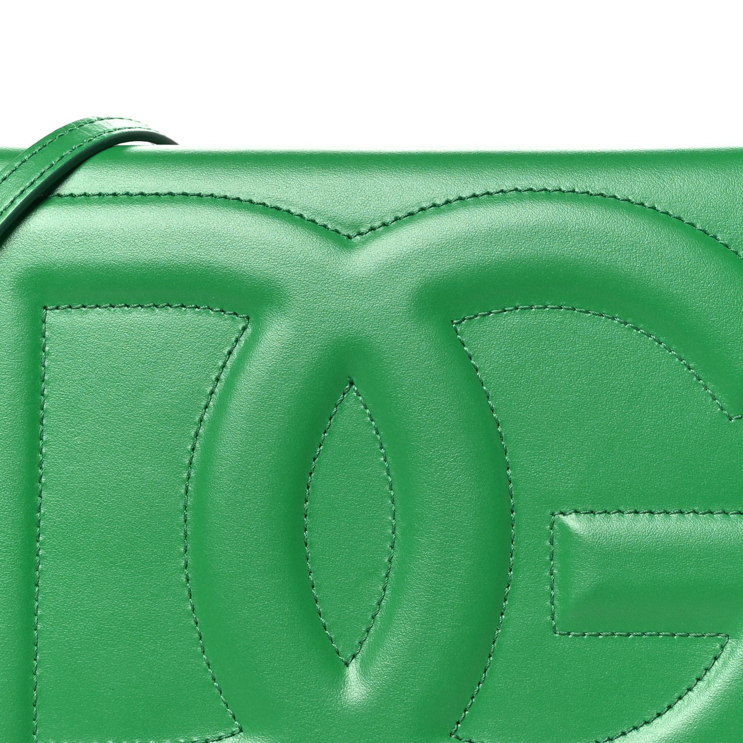 Calfskin DG Logo Flap Crossbody Bag Green