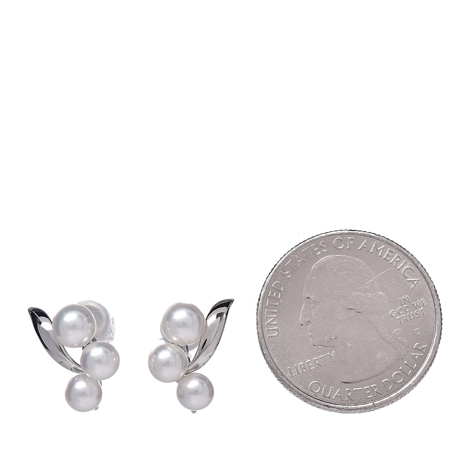 Mikimoto Sterling Silver Akoya Pearl 4.5-5.5mm Screw Back Earrings 2 of 5