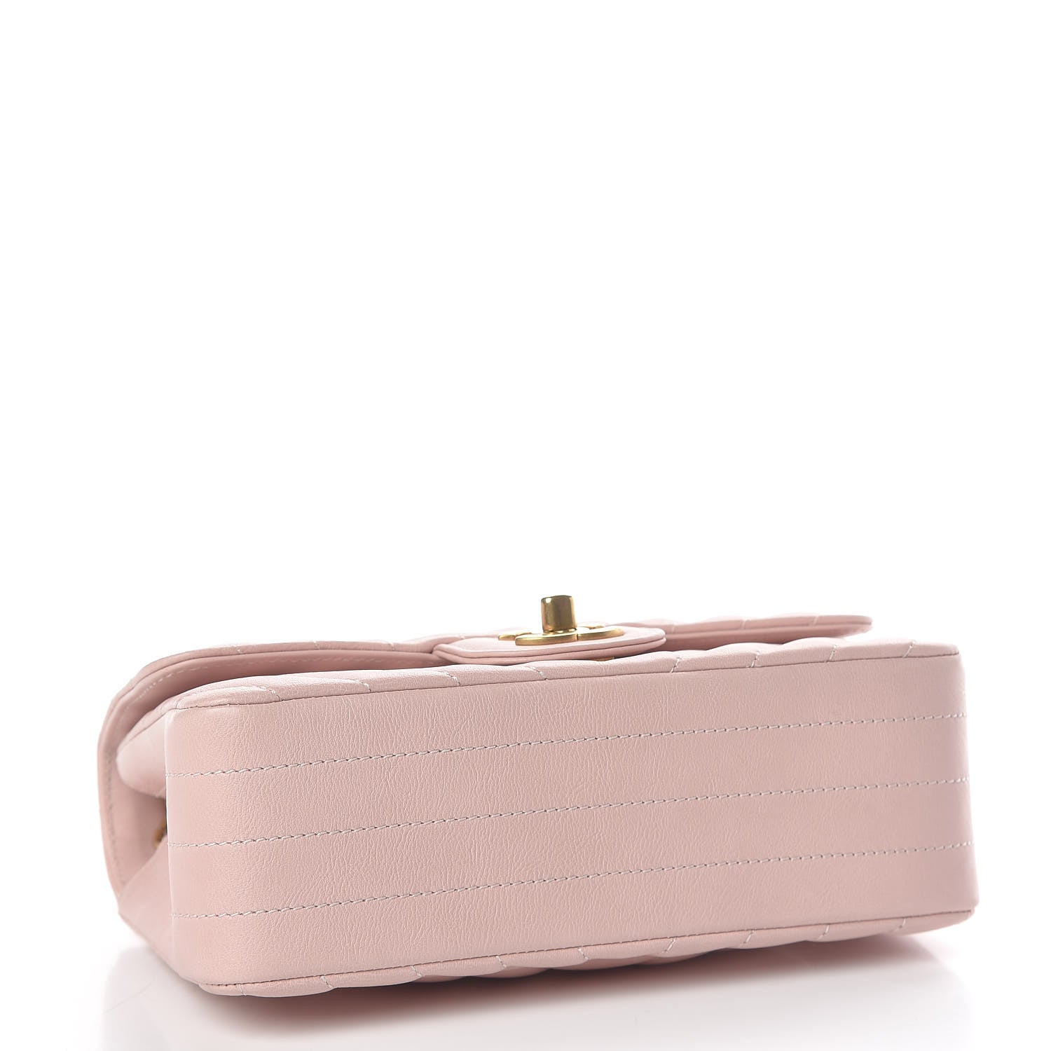 Chanel Calfskin Chevron Quilted Mini Rectangular Flap Light Pink 4 of 12