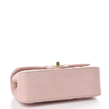 Chanel Calfskin Chevron Quilted Mini Rectangular Flap Light Pink 4 of 12