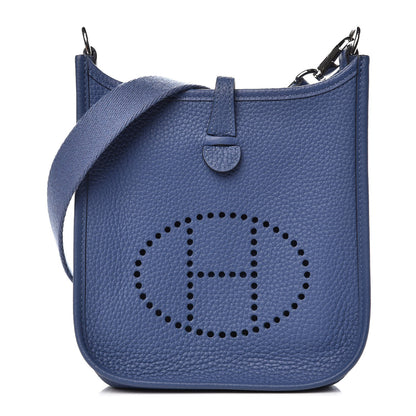 Hermes Taurillon Clemence Evelyne TPM Bleu Brighton 1 of 8