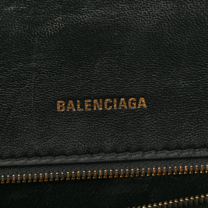 Balenciaga Shiny Box Calfskin Small Hourglass Top Handle Bag Black 6 of 15