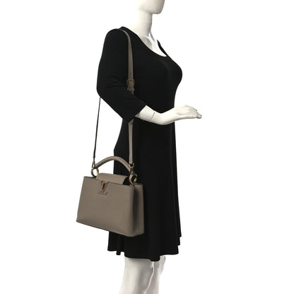 Louis Vuitton Taurillon Capucines BB Galet 2 of 14