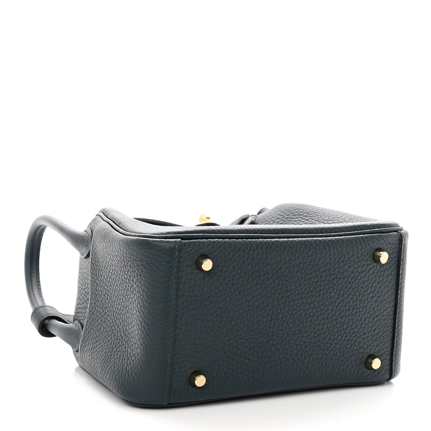 Hermes Taurillon Clemence Mini Lindy 20 Vert Cypress 4 of 10