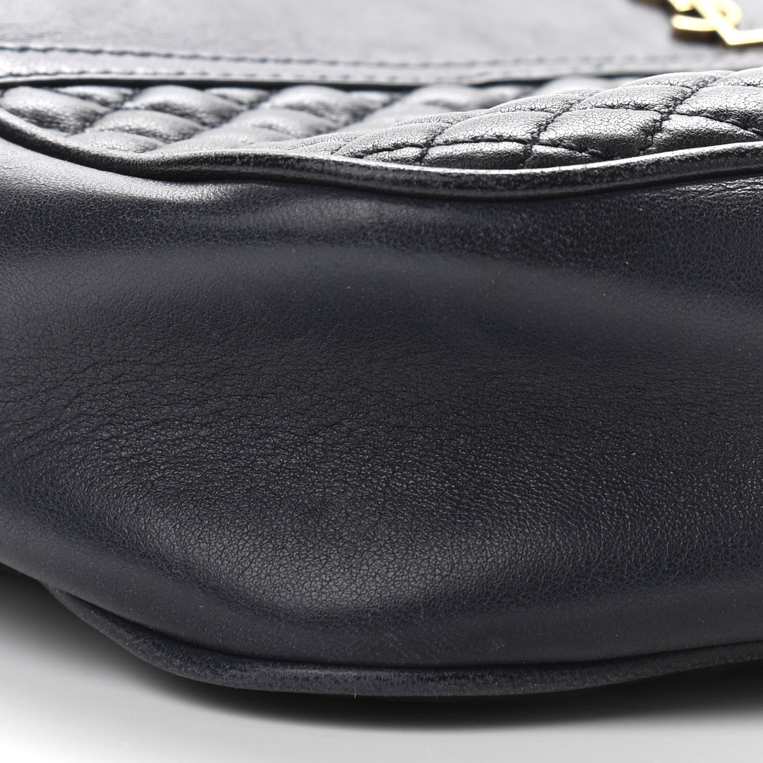 Saint Laurent Lambskin Quilted Victoire Camera Bag Deep Marine 9 of 10