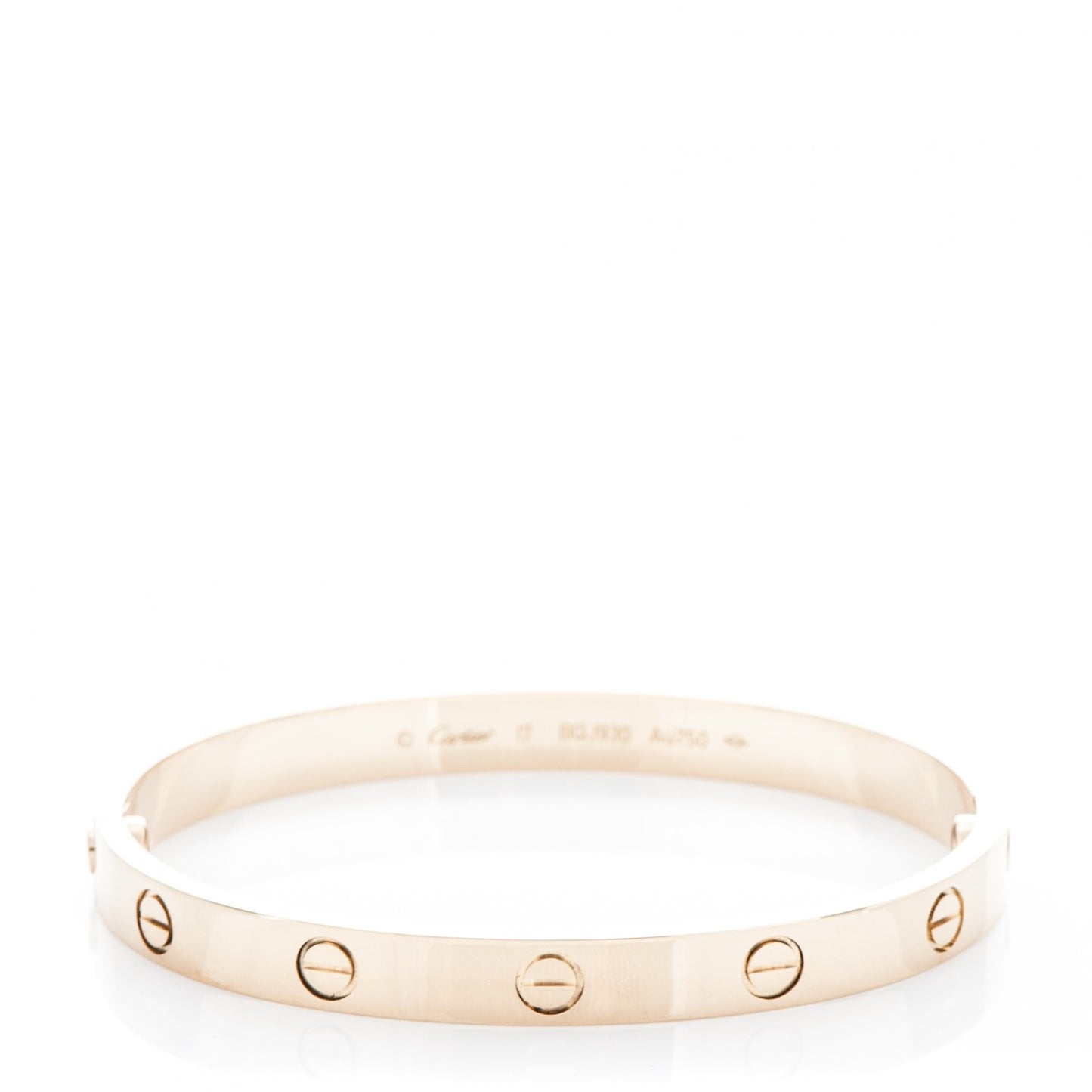 18K Yellow Gold LOVE Bracelet 17