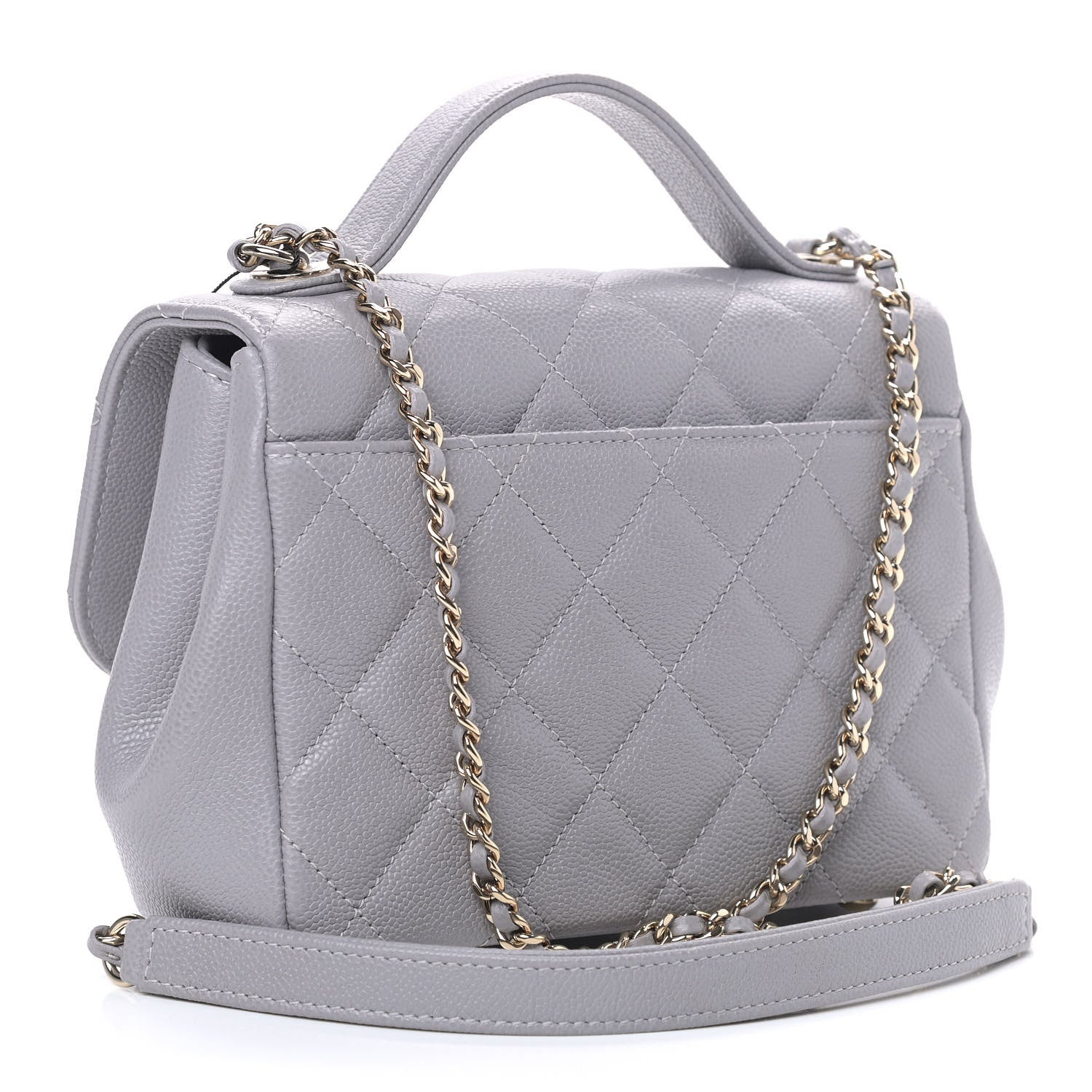 Chanel Caviar Quilted Small Business Affinity Flap Grey 2 of 8