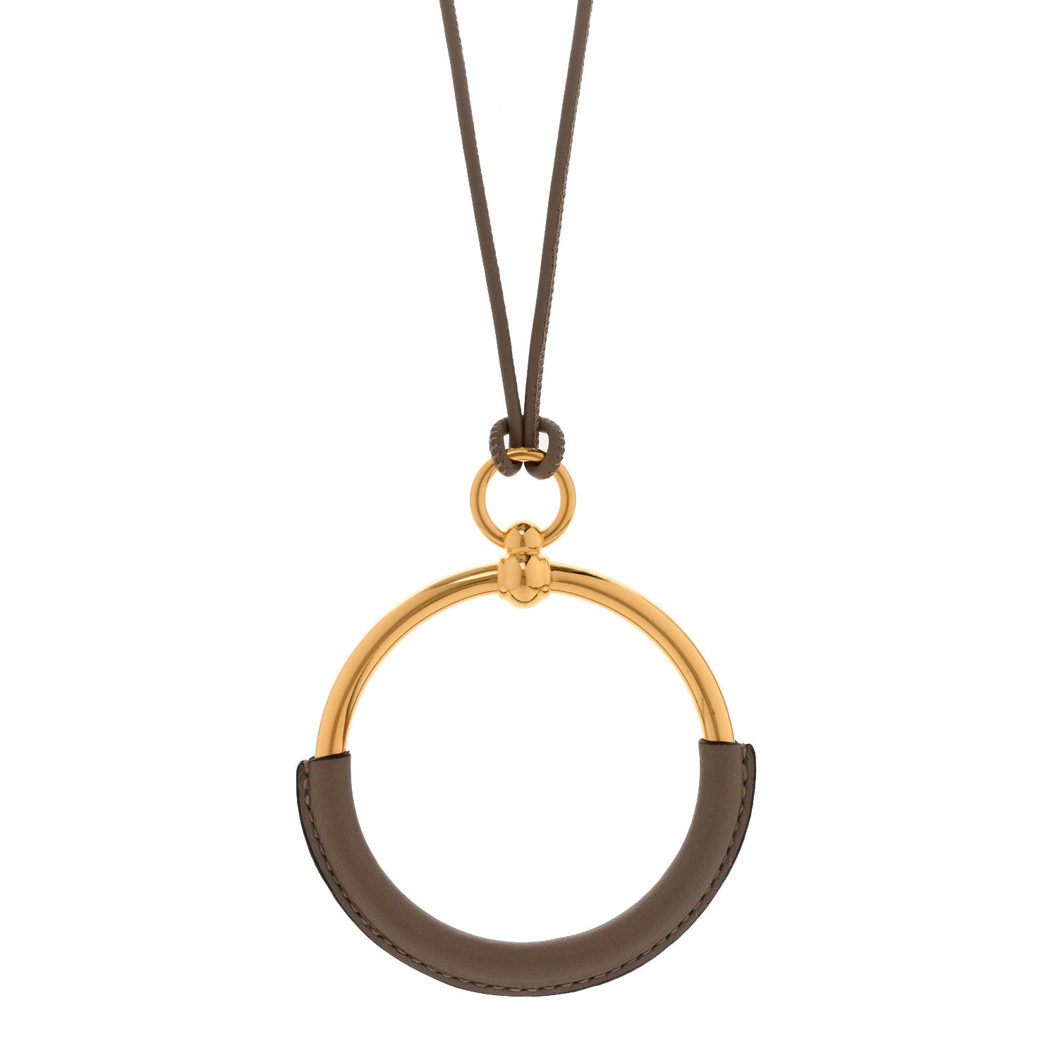 Hermes Swift Grand Loop Pendant Necklace Gold 4 of 5