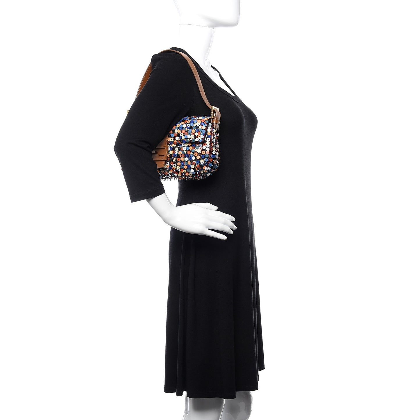 Sequin Embroidered Baguette Multicolor