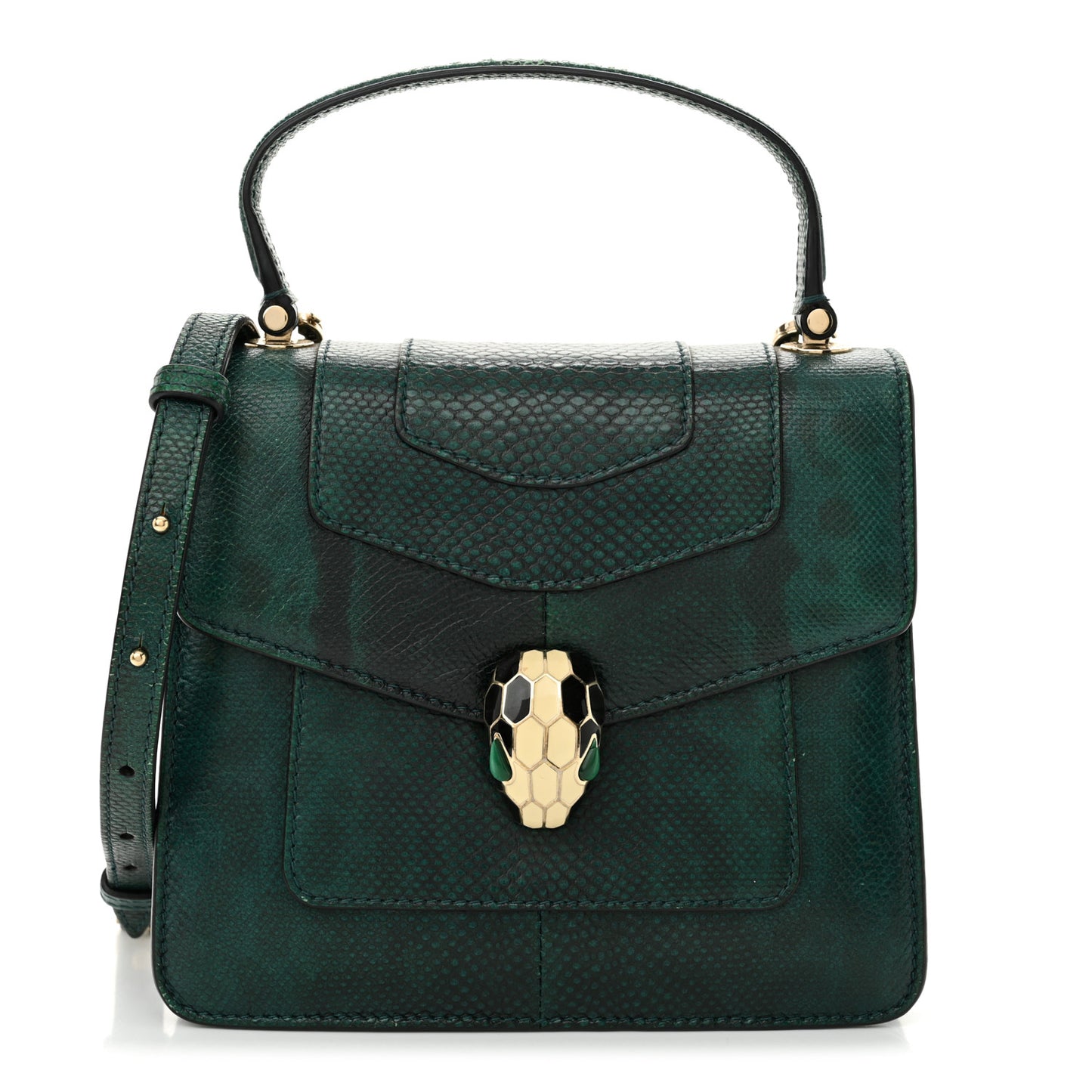 Karung Serpenti Forever Top Handle Forest Emerald