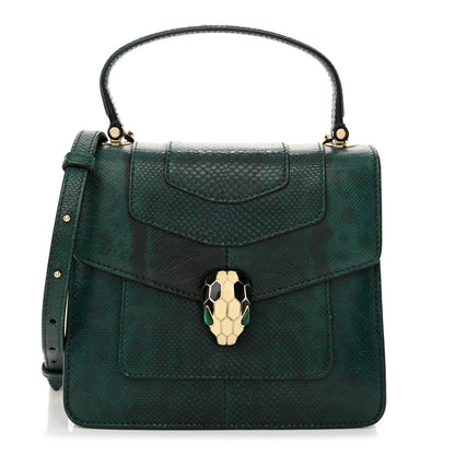 Bulgari Karung Serpenti Forever Top Handle Forest Emerald 1 of 14