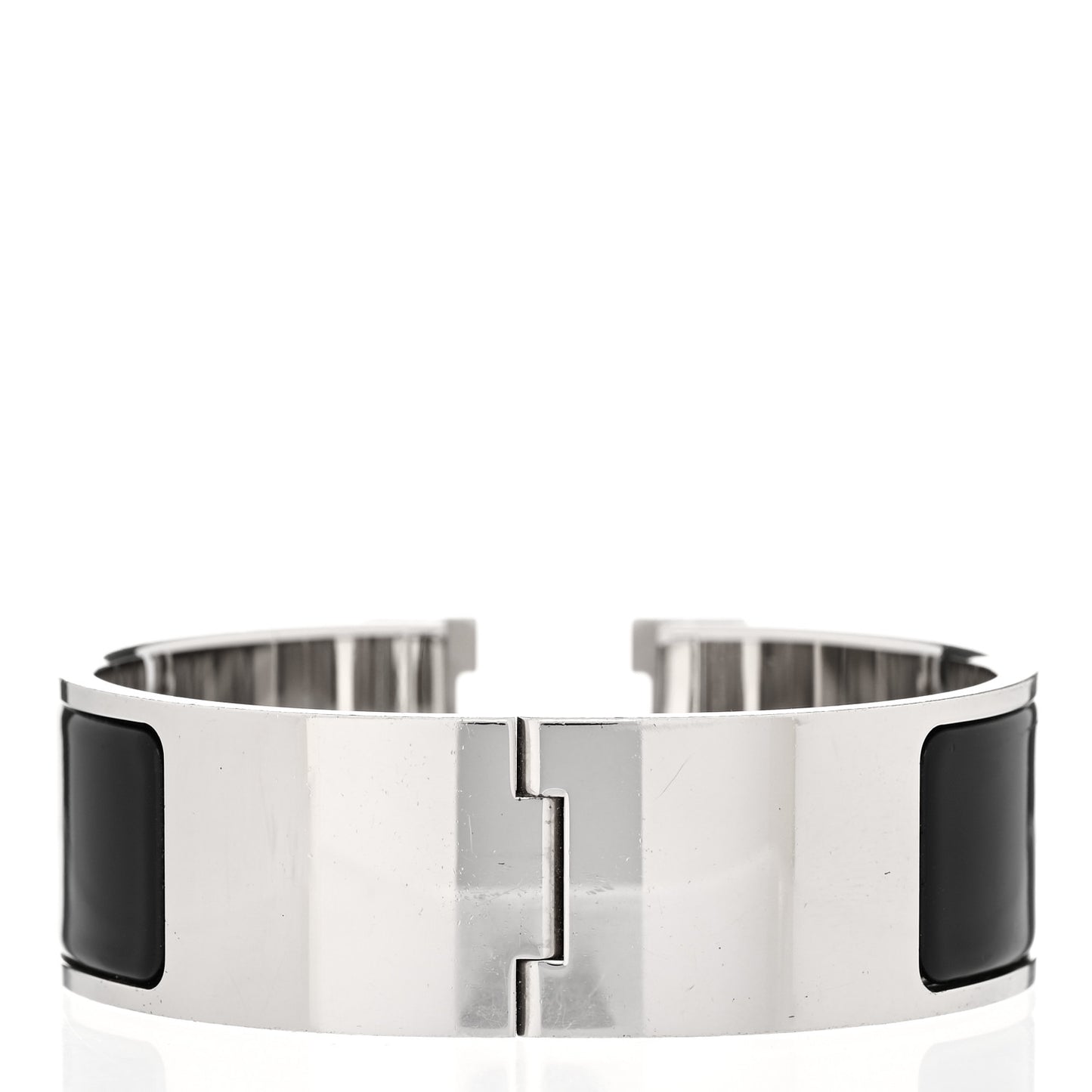 Enamel Wide Clic Clac H Bracelet GM Black