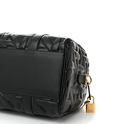 Christian Dior Calfskin Embossed Graphic Cannage Groove 25 Bag Black 10 of 10