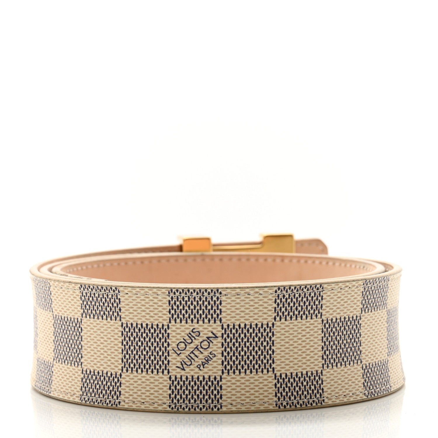 Louis Vuitton Damier Azur LV Initiales Belt 80 32 2 of 9