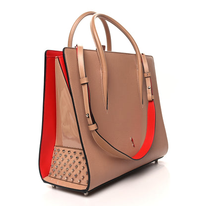 Christian Louboutin Calfskin Patent Studded Large Paloma Cognac 3 of 13
