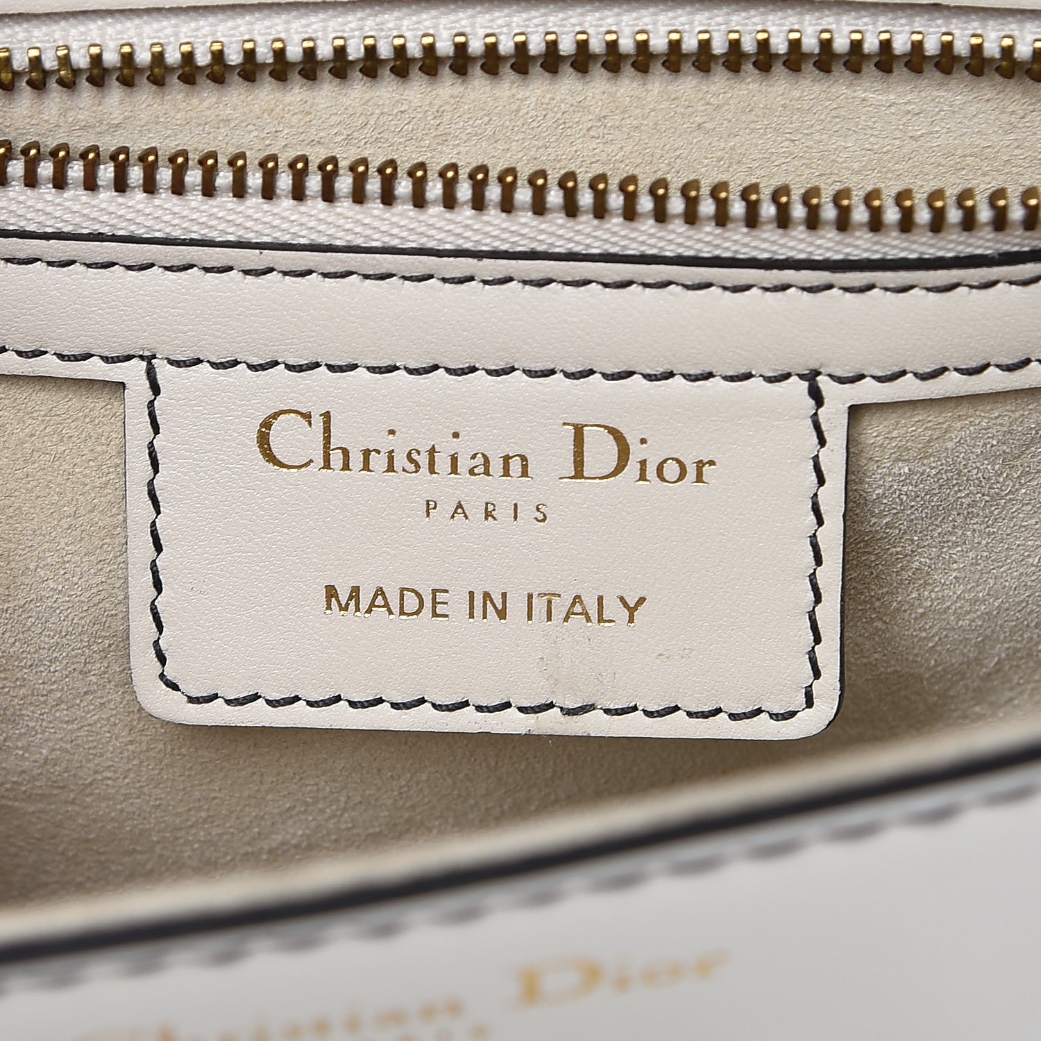 Christian Dior Calfskin D Fence Saddle Bag Latte 7 of 8