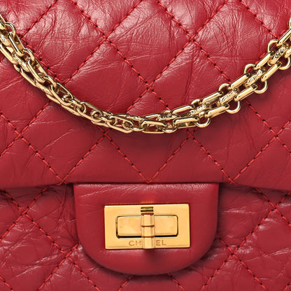 Chanel Aged Calfskin Quilted 2.55 Reissue Mini Flap Red 8 of 13