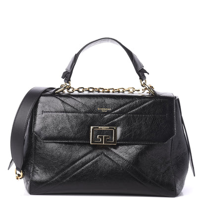Givenchy Creased Patent Calfskin Medium ID Flap Black 2 of 10