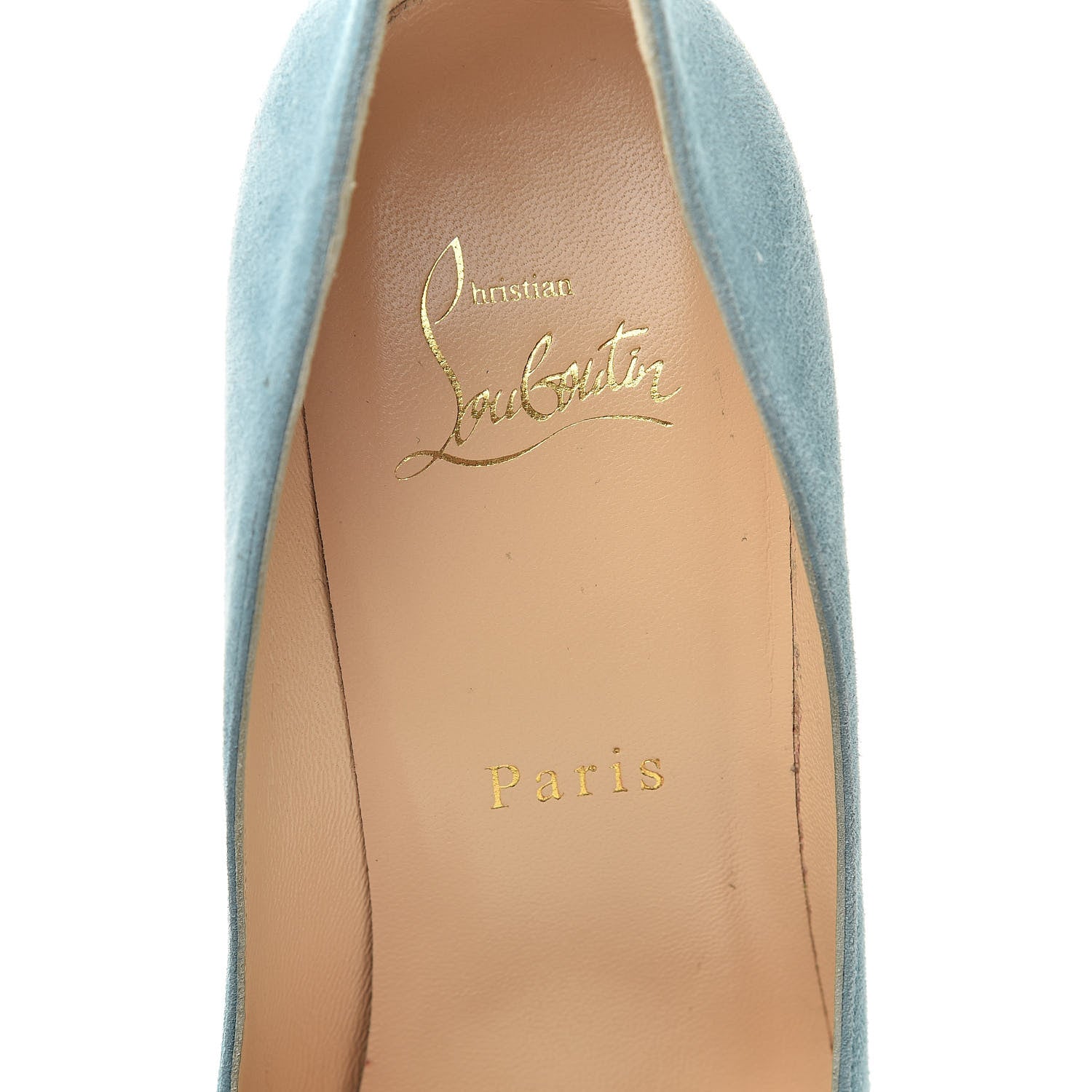 Christian Louboutin Veau Velours Pigalle Follies 100 Pumps 37 China Blue 6 of 10