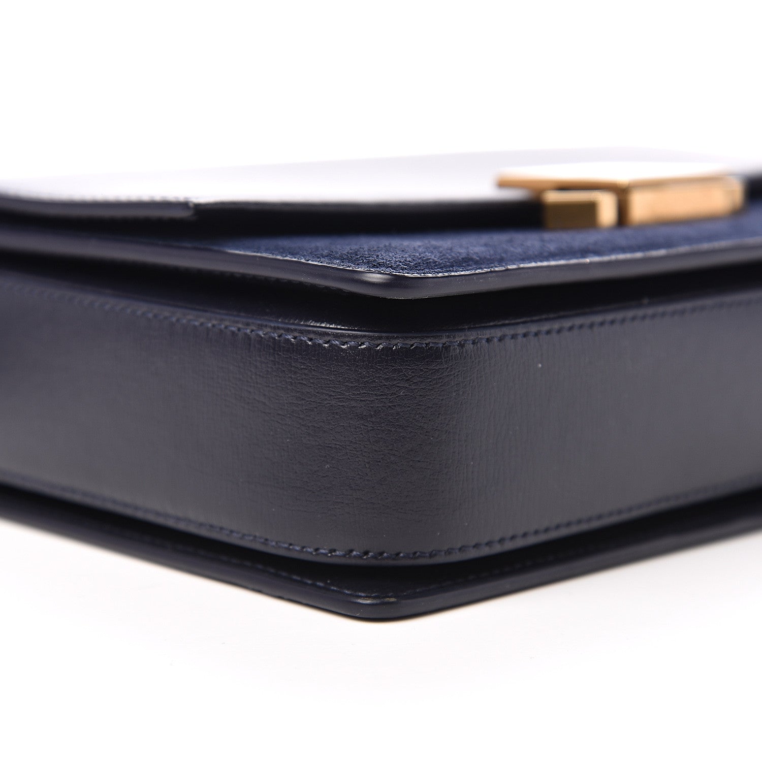 Saint Laurent Smooth Calfskin Suede Medium Bellechasse Navy 8 of 10