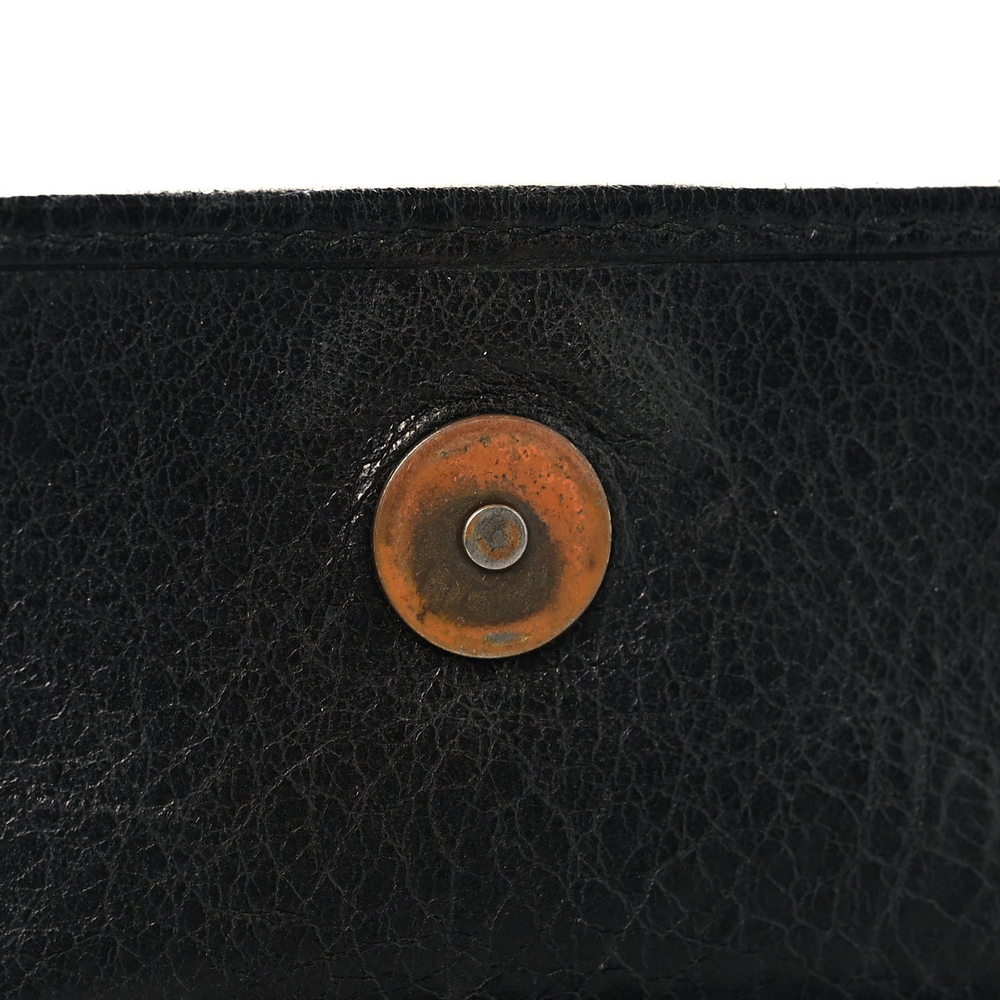 Agneau Classic Hardware Money Wallet Black