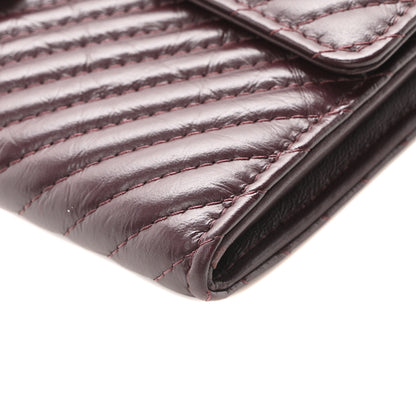 Chanel Aged Calfskin Chevron Quilted 2.55 Reissue Flap Wallet Burgundy 10 of 10