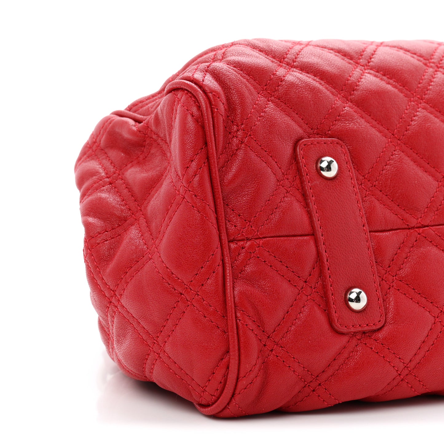 Calfskin Quilted Leather Stam Bag Red