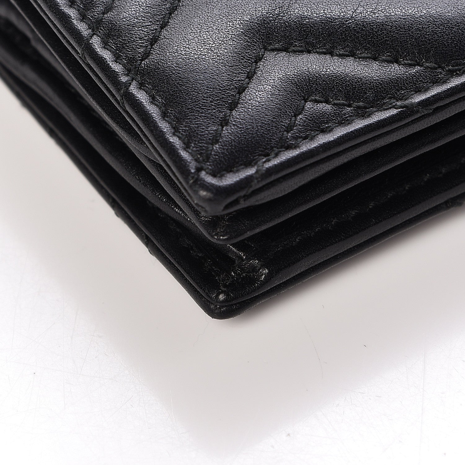 Gucci Calfskin Matelasse GG Marmont Card Case Wallet Black 6 of 12