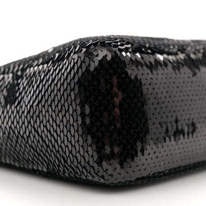 Prada Paillettes Sequin Mini Re-Edition 2000 Bag Black White 9 of 10