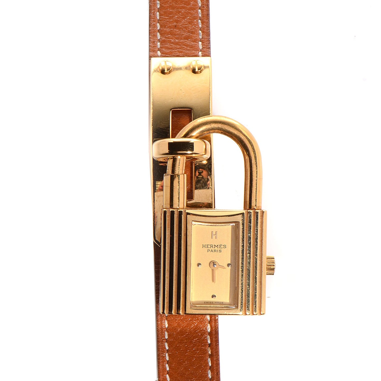 Stainless Steel Courchevel 20mm Kelly Cadena Quartz Watch Gold